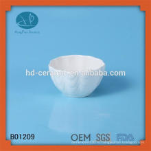 Белая керамическая форма волны мини-миска, миска риса, чаша зерновых, салатница керамическая